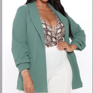 The Celine Blazer - Sage